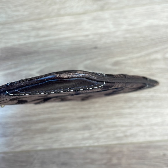 Authentic Coach Brown Monogram Wristlet - Picture 3 of 7